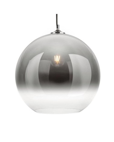 Suspension bubble verre gris