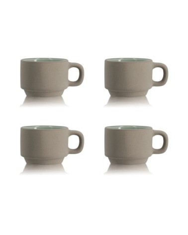 Lot de 4 tasses en grès 10cl