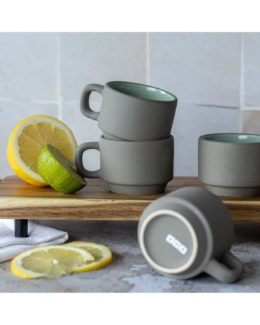 Lot de 4 tasses en grès 10cl