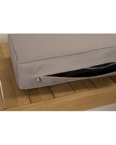 Salon de jardin en teck et tissu 4 personnes