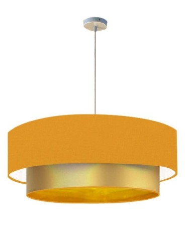 Suspension Double laqué or et orange T 60 x H 30