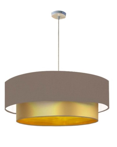 Suspension Double laqué or et taupe T 60 x H 30