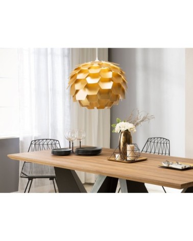 Lampe suspension dorée maxi