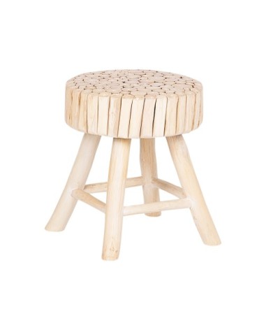 Petit tabouret en bois clair