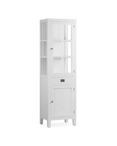 Vitrine en bois de mindi blanc H190