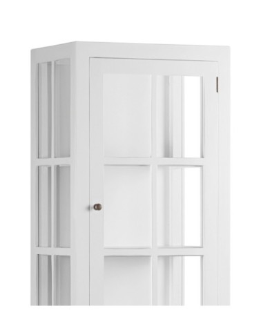 Vitrine en bois de mindi blanc H190