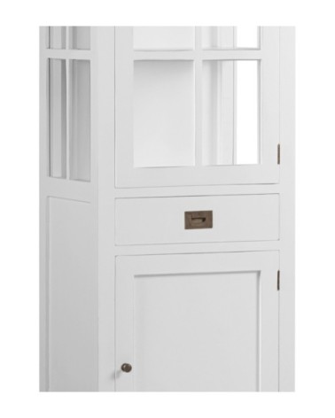 Vitrine en bois de mindi blanc H190
