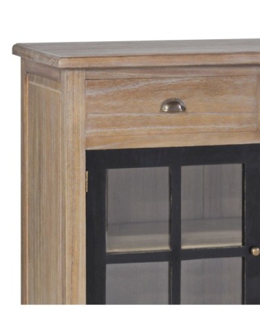 Buffet en bois de mindi beige et noir L200