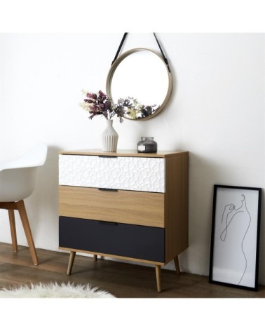 Commode en bois 3 titoirs