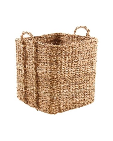 Cache-pots carrés en jonc de mer naturel (lot de 4)