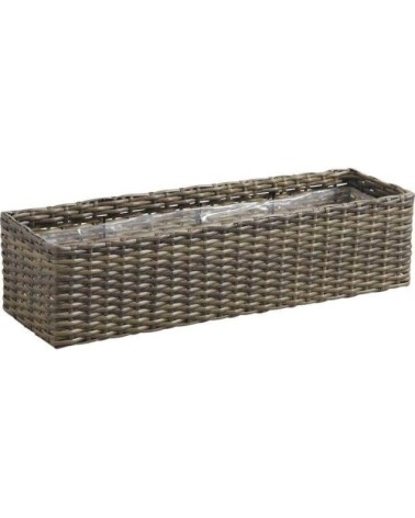Jardinière rectangulaire en rotin synthétique (lot de 2)