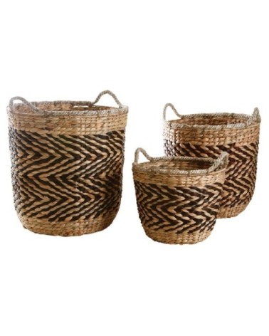 Cache-pots en jacinthe (lot de 3)