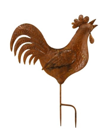 Coq en métal rouillé