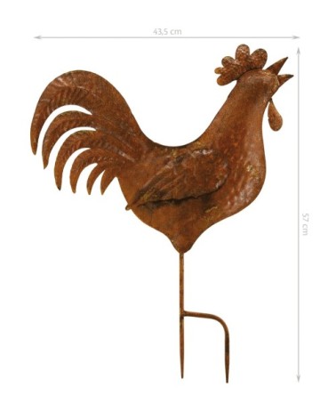 Coq en métal rouillé