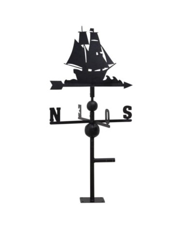 Girouette bateau en fer forgé