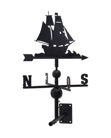 Girouette bateau en fer forgé