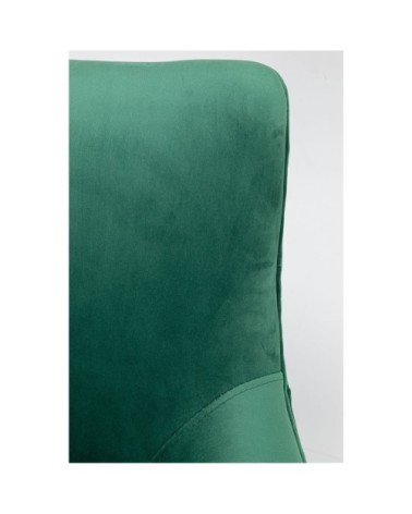 Fauteuil en velours vert et acier doré