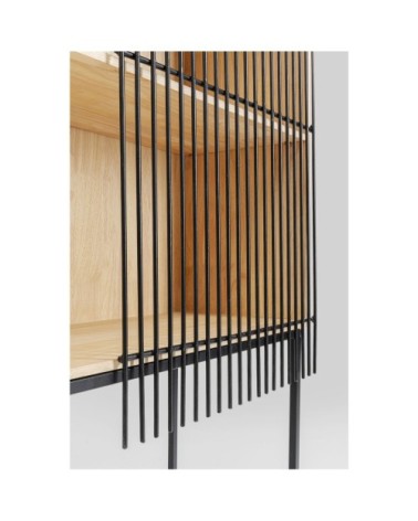 Etagère en hévéa massif et acier