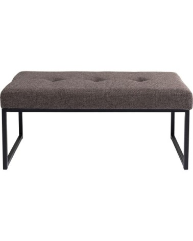 Banc 1 place en tissu marron et acier