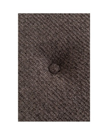 Banc 1 place en tissu marron et acier