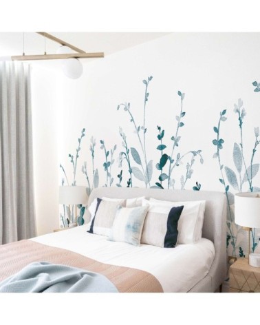 Papier peint panoramique poaceae à la volée 510 x 250  vert