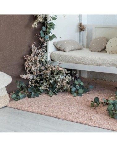 Tapis coton lavable nude 140x200cm