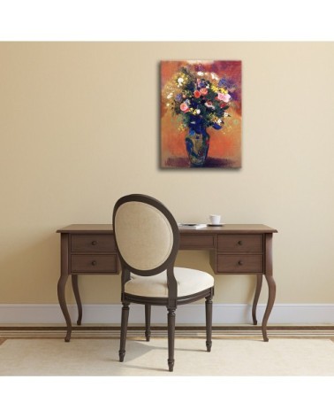 Tableau impression sur toile - Vase de Fleurs Odilon Redon 50x70cm