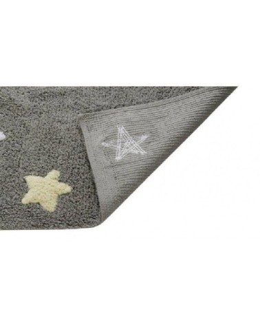 Tapis coton motif étoiles multicolores 120x160