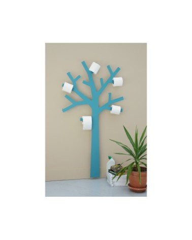 Porte papier wc pqtier métal turquoise