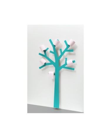 Porte papier wc pqtier métal turquoise
