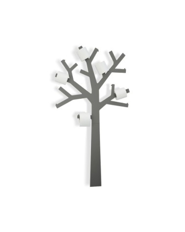 Porte papier wc pqtier métal gris