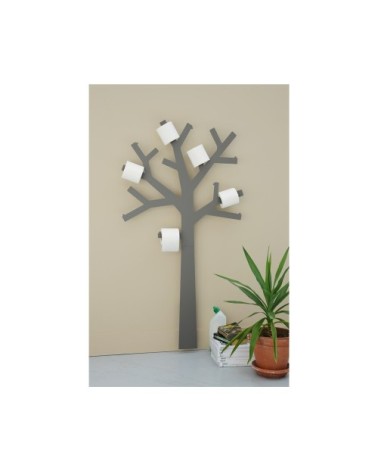 Porte papier wc pqtier métal gris