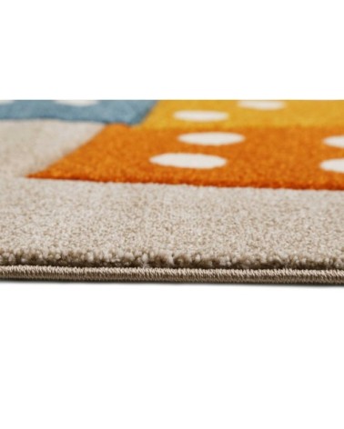 Tapis marelle enfant motif animaux multicolore 200x290