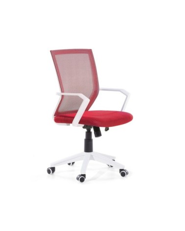 Chaise de bureau rouge réglable en hauteur