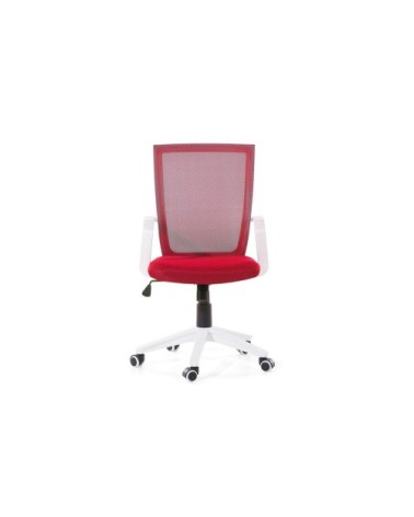 Chaise de bureau rouge réglable en hauteur