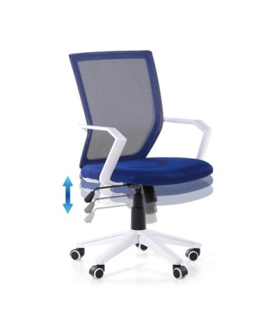 Chaise de bureau couleur bleu foncé réglable en hauteur