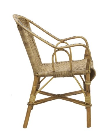 Fauteuil en manau et rotin victor