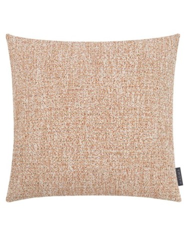 Housse de coussin jacquard effet tweed orange 50x50