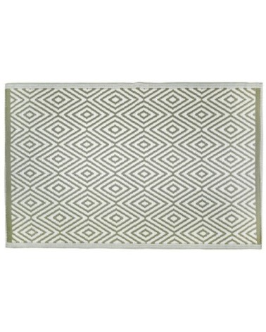 Tapis d'extérieur en polypropylène 120 x 180 cm diamant - kaki