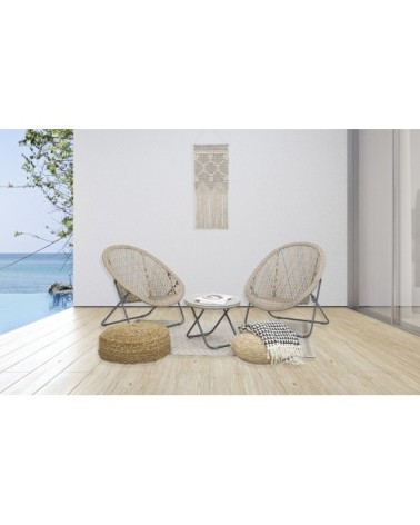 Tapis d'extérieur en polypropylène 120 x 180 cm diamant - kaki