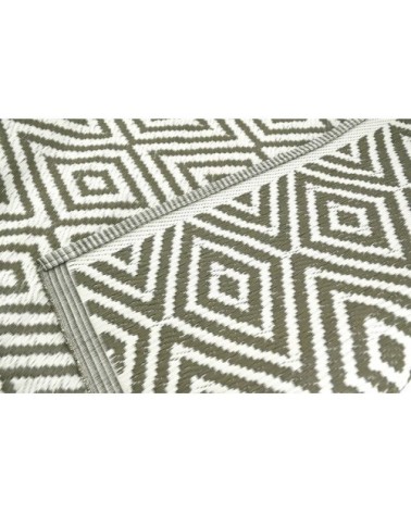 Tapis d'extérieur en polypropylène 120 x 180 cm diamant - kaki