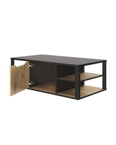 Table basse bar noir naturel