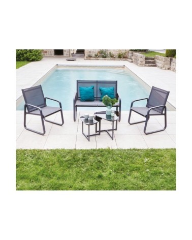 Salon de jardin 4 places - en aluminium
