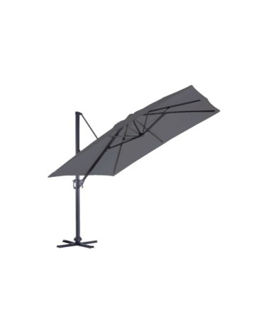 Parasol déporté 3x3m  - gris anthracite en aluminium