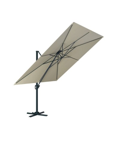 Parasol déporté 3x3m  - lin en aluminium