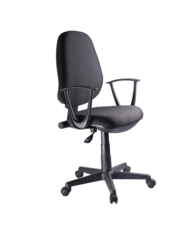 Fauteuil de bureau noir réglable et inclinable avec roulettes