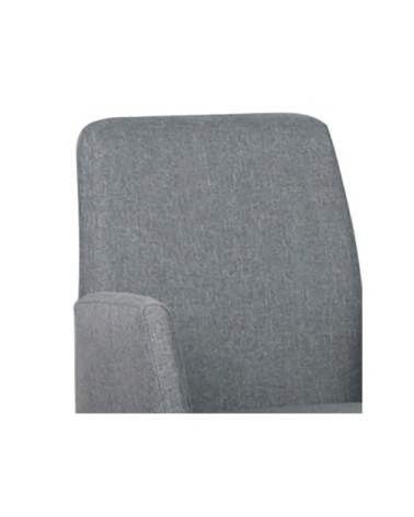 Fauteuil de bureau en tissu gris anthracite avec roulettes