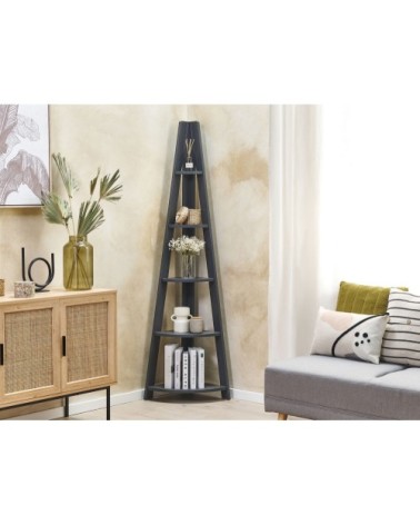 Étagère angle grise de 5 compartiments