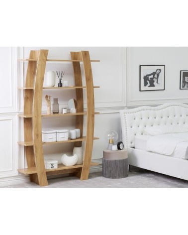 Étagère effet bois clair 5 niveaux