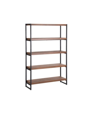 Étagère noire et bois foncé 4 rangées
